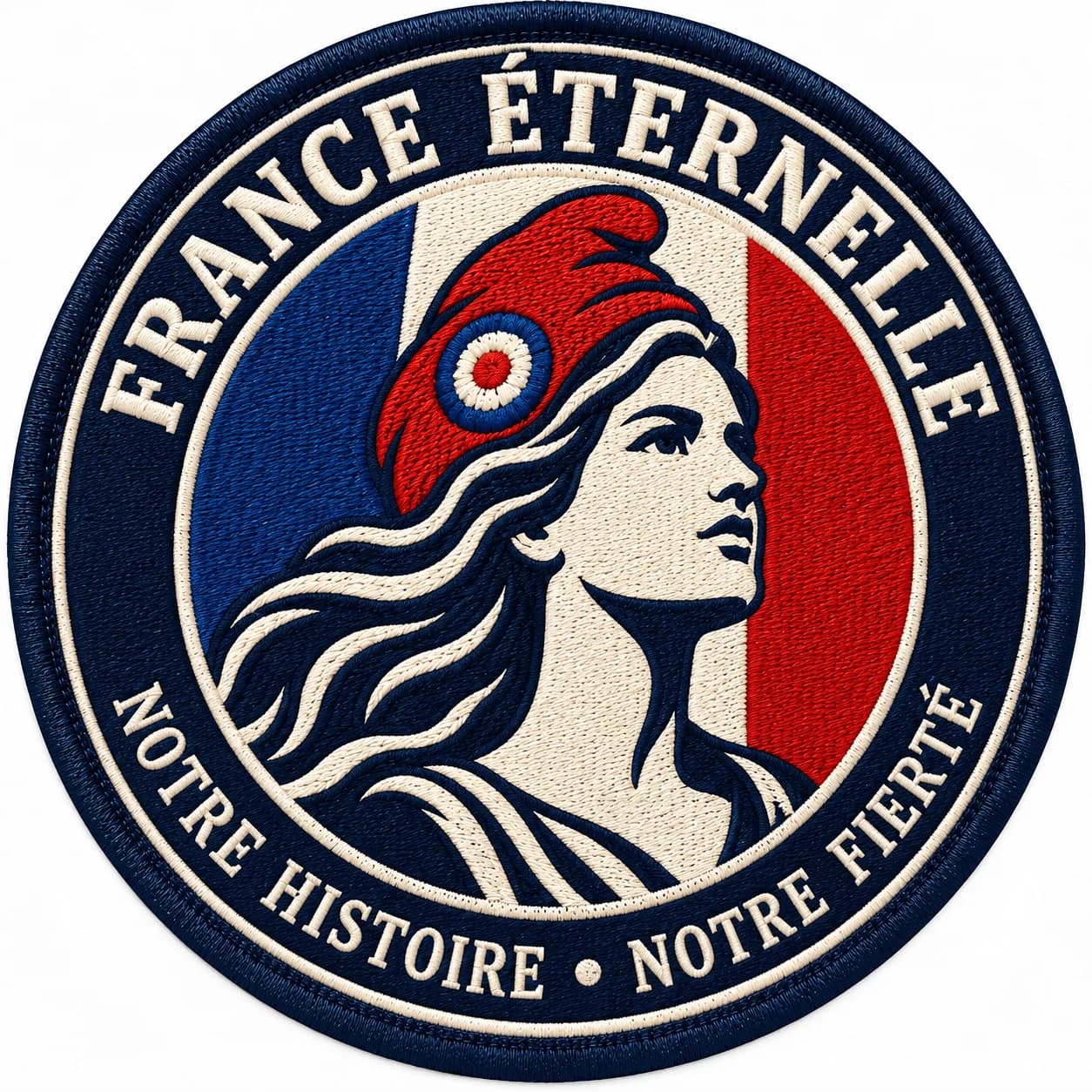 Écusson Brodé « France Éternelle » – Notre Histoire • Notre Fierté