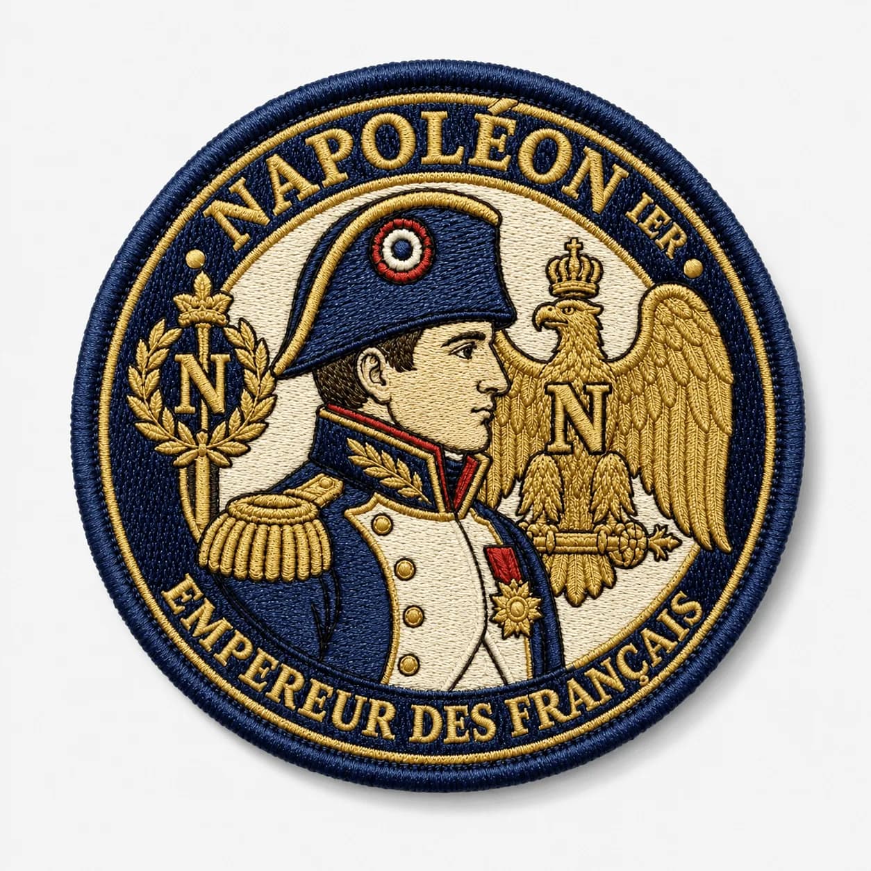 Écusson brodé « Napoléon 1er - Empereur des Français »