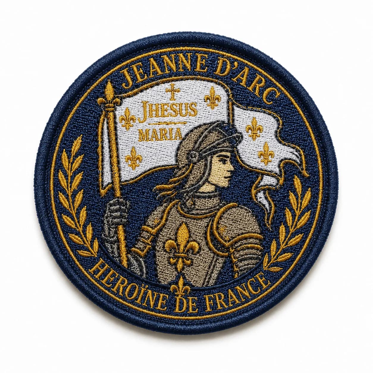 Écusson Brodé « Jeanne d’Arc – Héroïne de France »