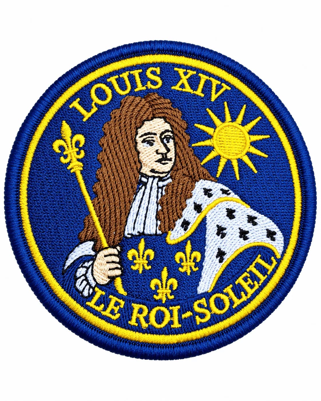 Écusson Brodé « Louis XIV » – Le Roi-Soleil