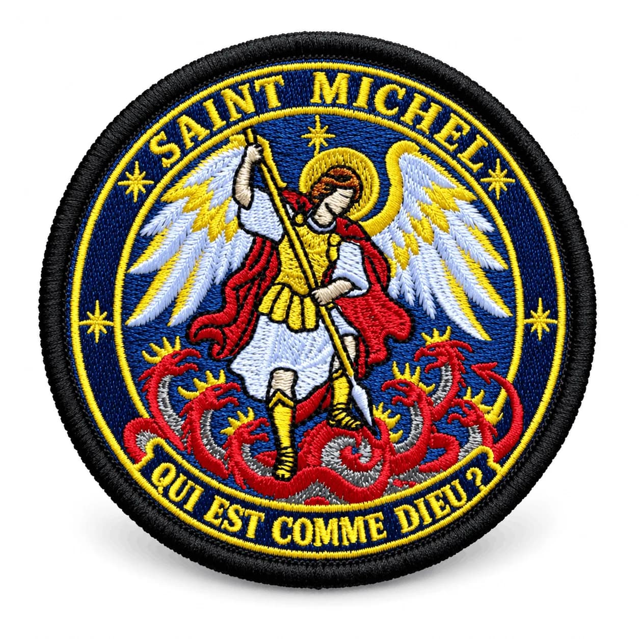 Écusson Brodé Archange  Saint Michel – « Qui est comme Dieu ? »